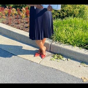 Beautiful pleated Navy blue skirt